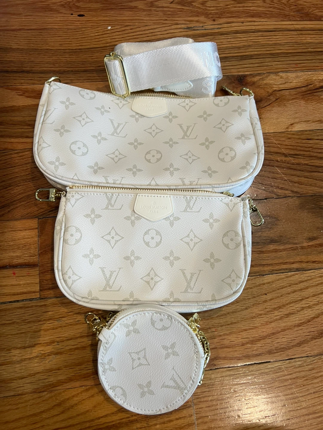✨ Elegant white tote bag set with matching pouch - photo 4