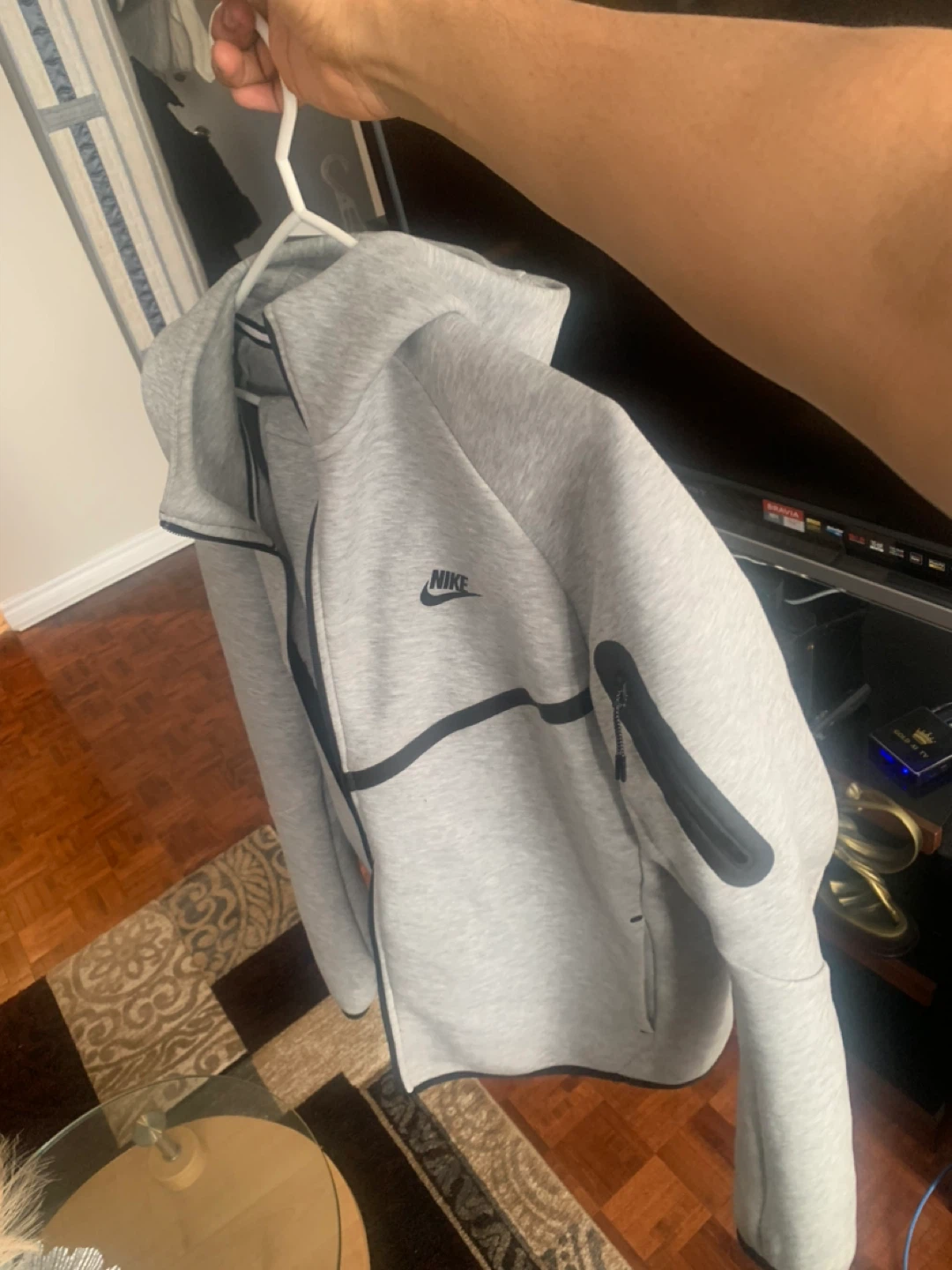 Nike Tech Fleece Grey Full Zip Hoodie