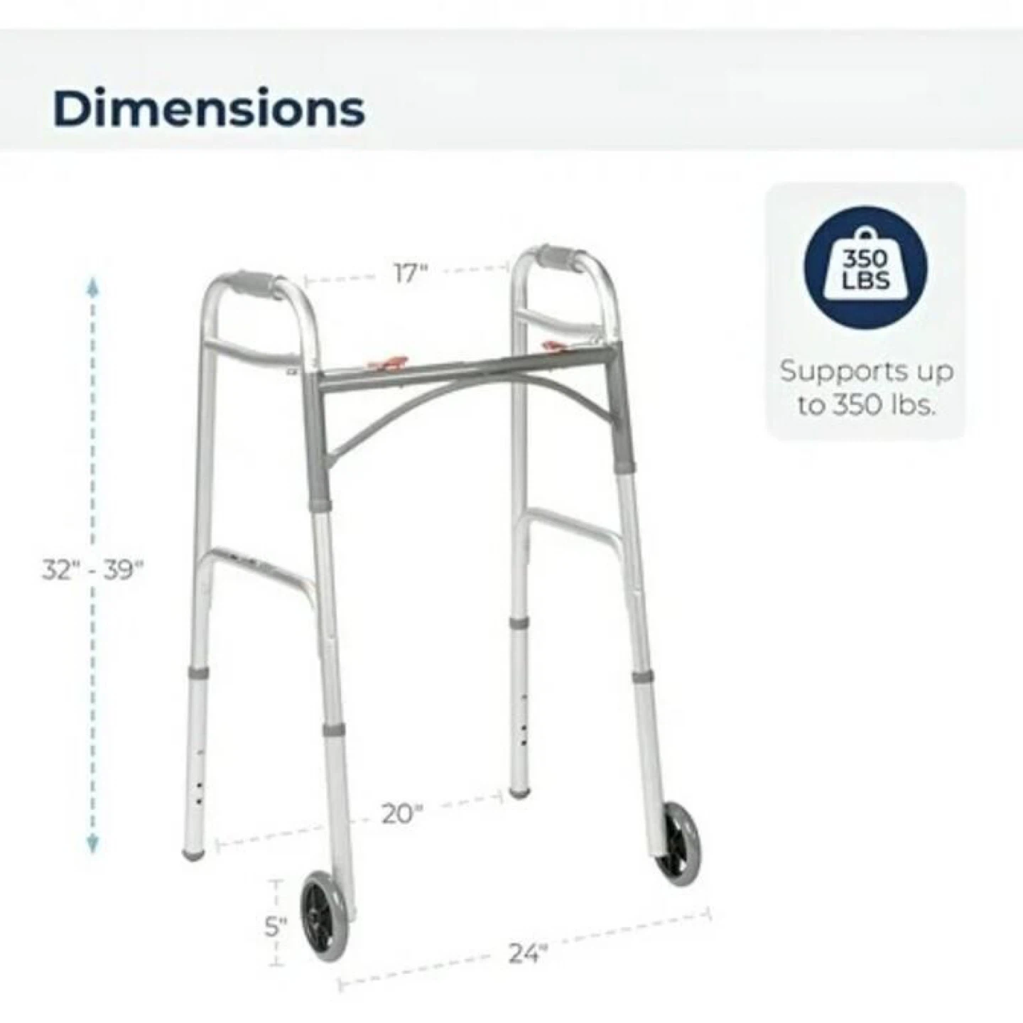 Folding Walker with Wheels - photo 4
