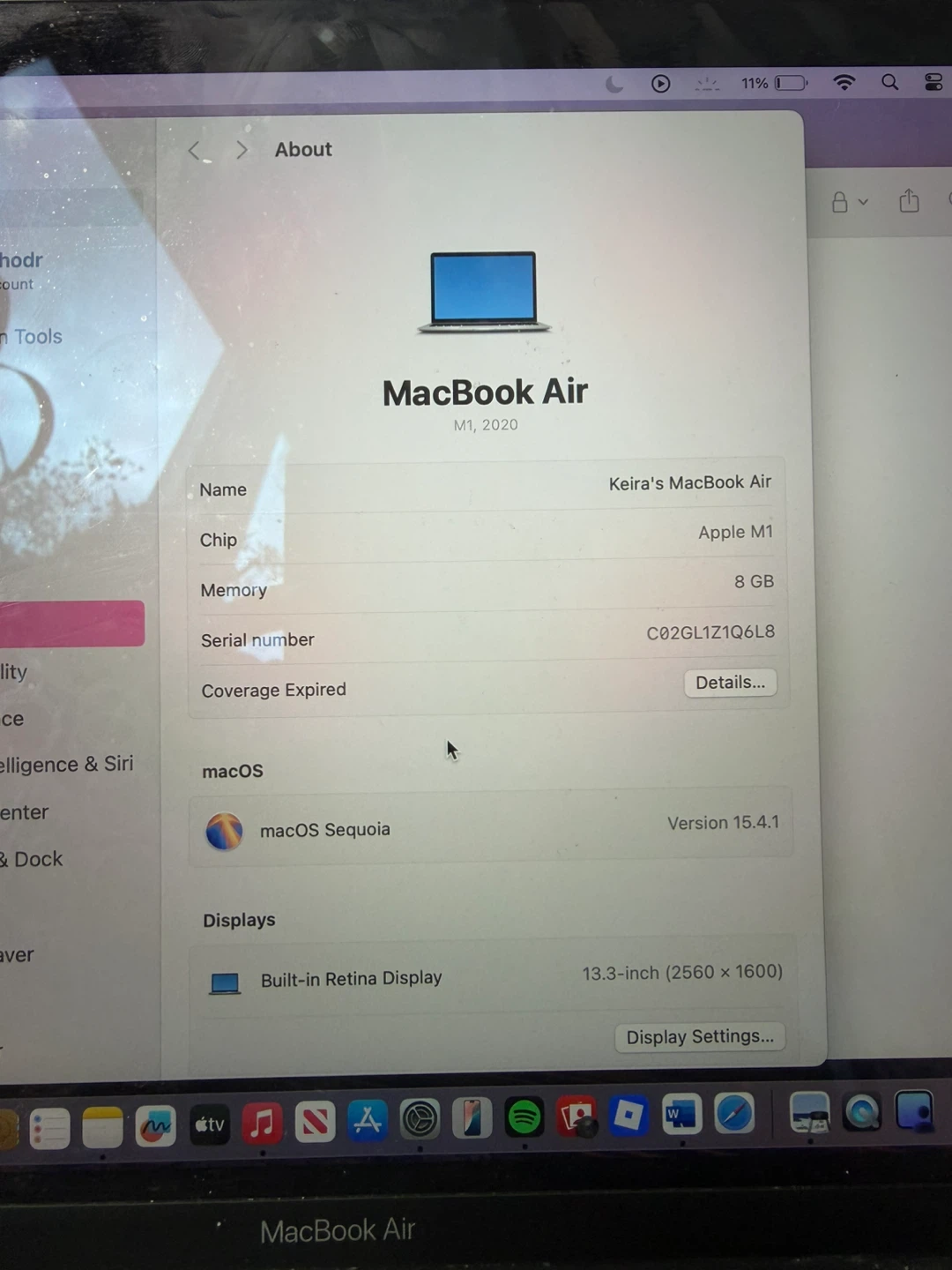 Apple MacBook Air M1, 2020 - 13.3-inch - 8GB RAM