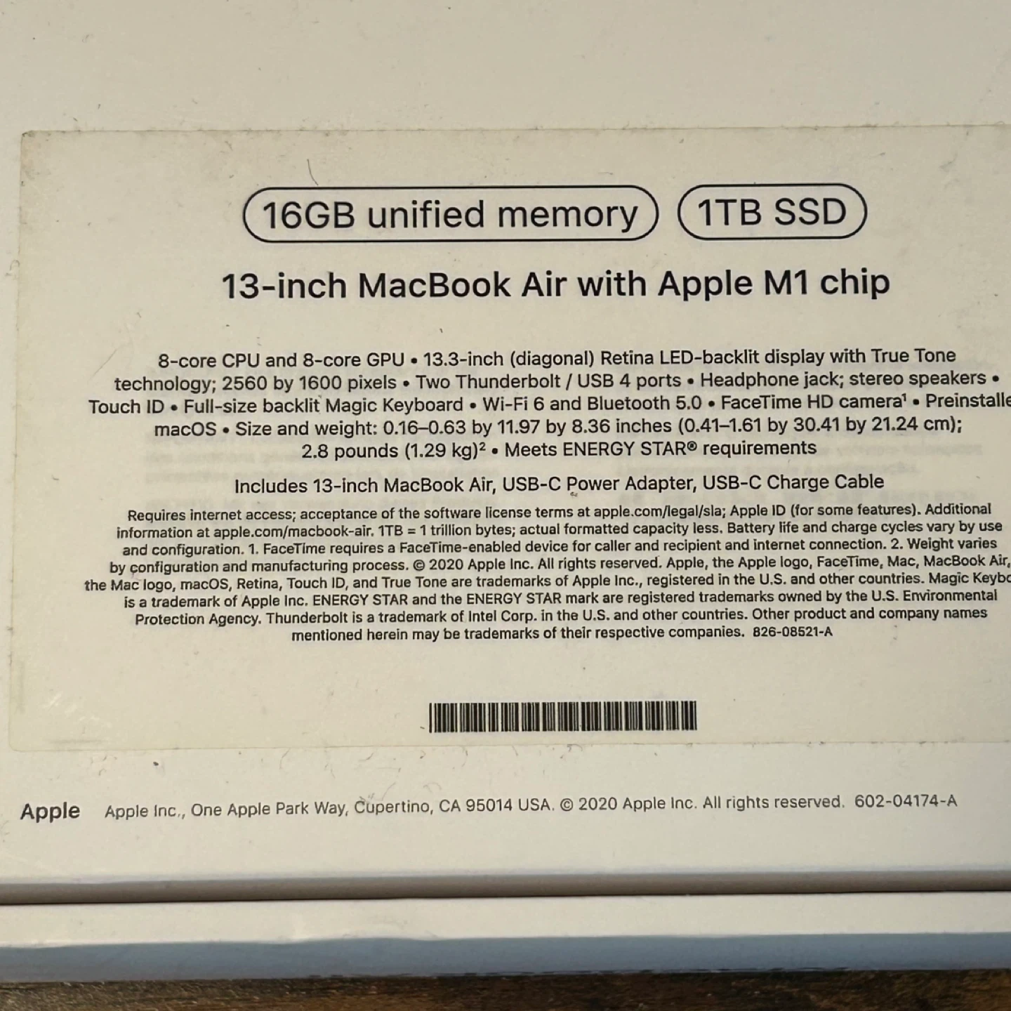 MacBook Air M1 - 1 TB/16Gb - photo 5