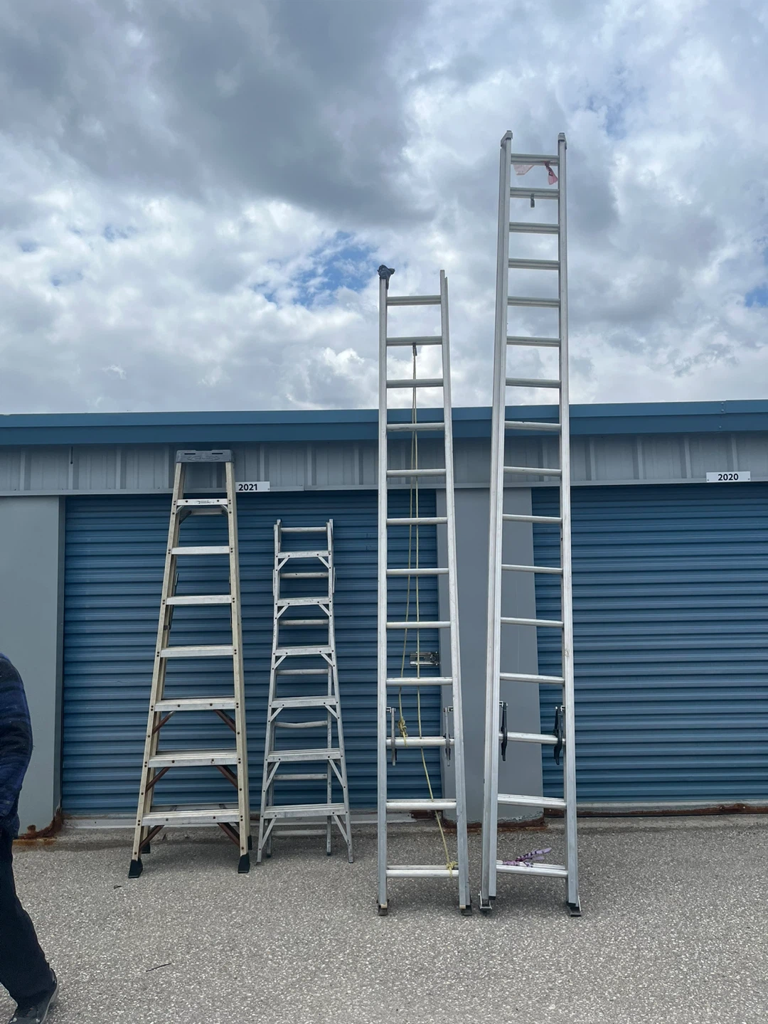 Werner and Featherlite Aluminum Extension Ladders