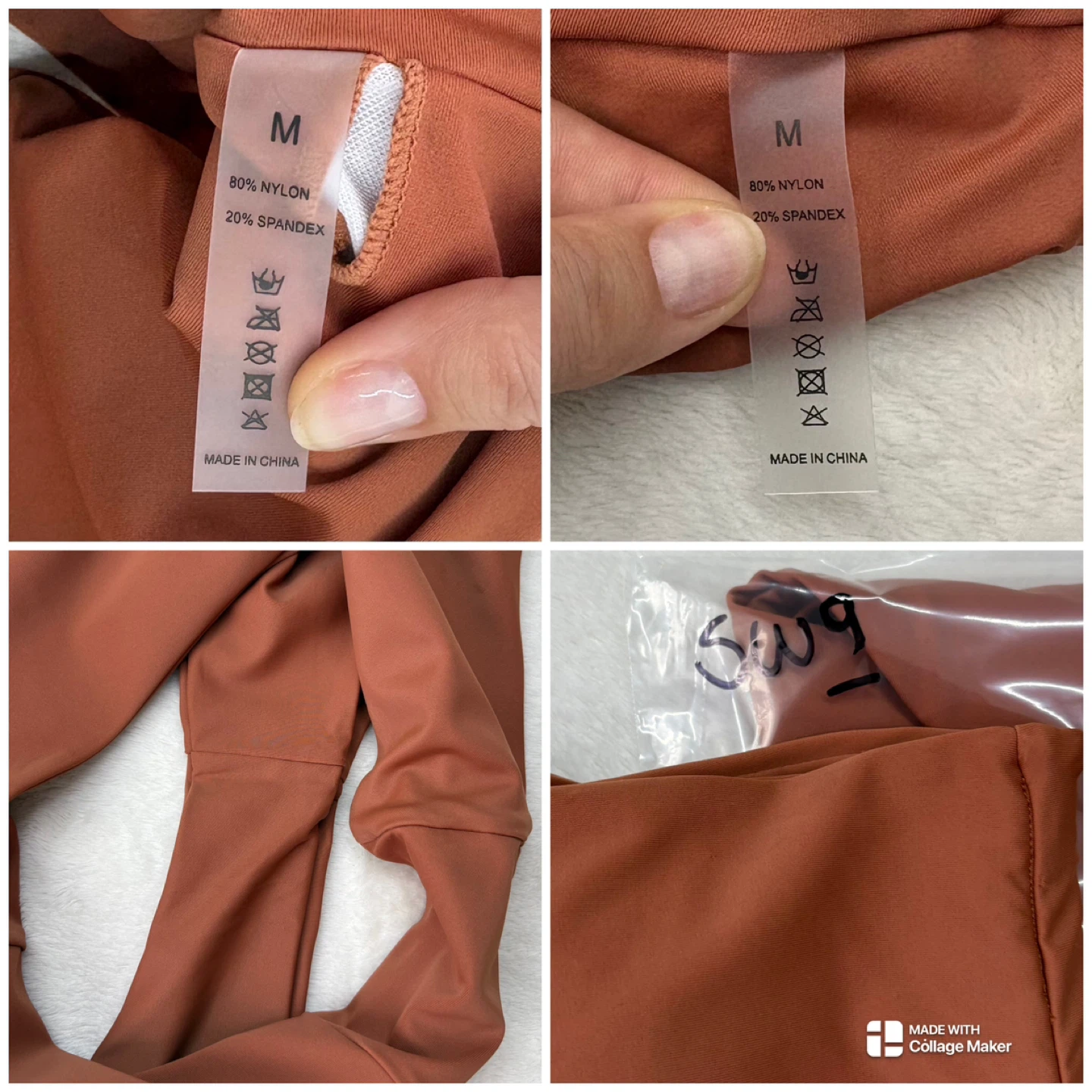 Terra Cotta One Shoulder Asymmetrical Bikini Set High Waist Sz M - photo 2