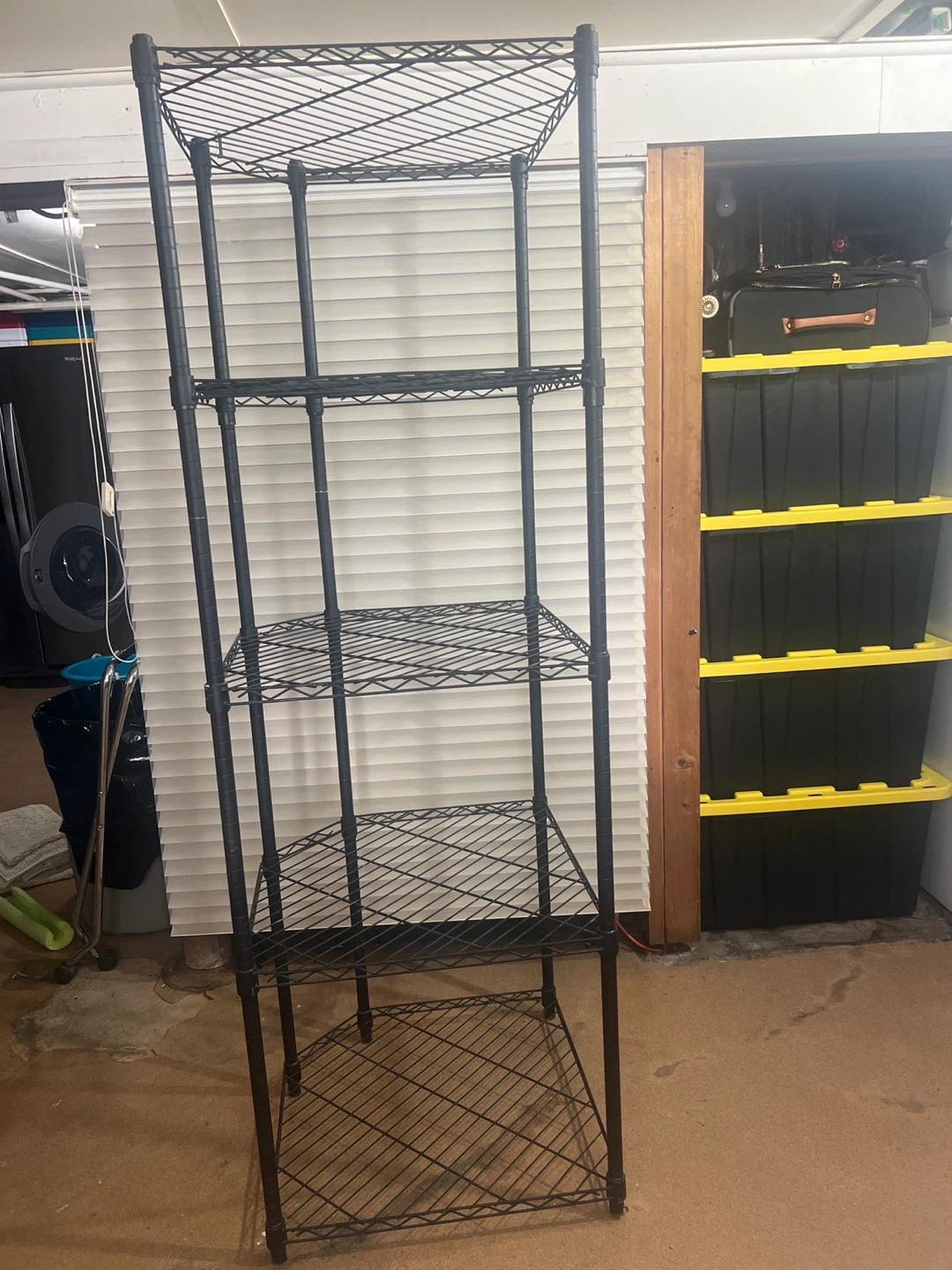 Black 5-Tier Wire Shelving Unit