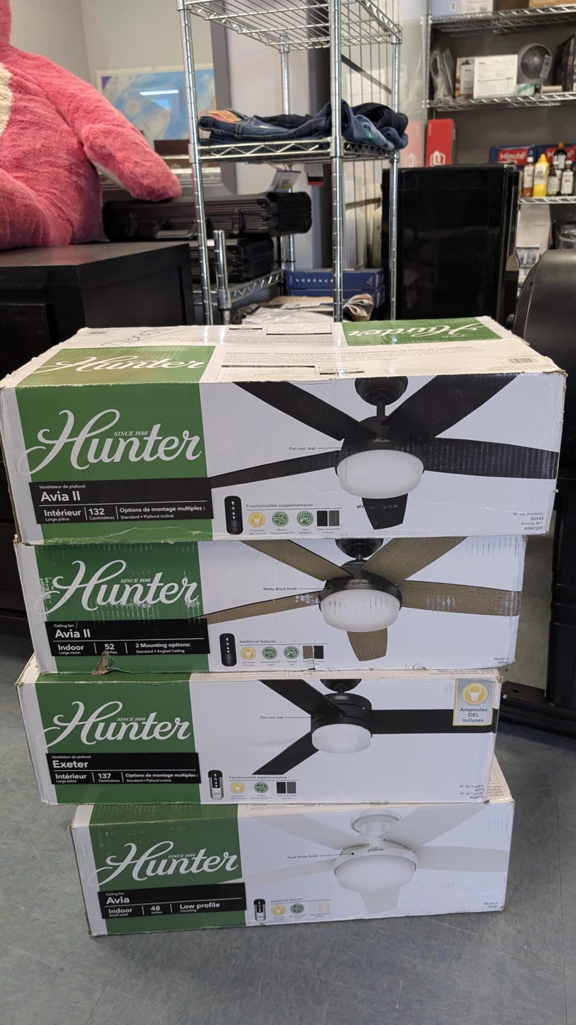 Hunter Avia II & Exeter Ceiling Fans