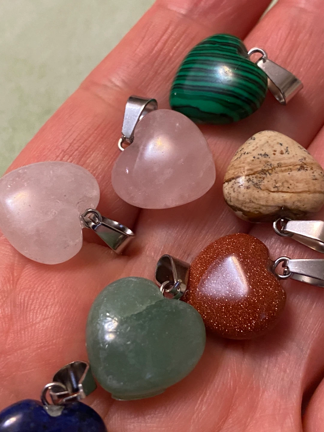 Assorted Heart Stone Pendants - photo 3