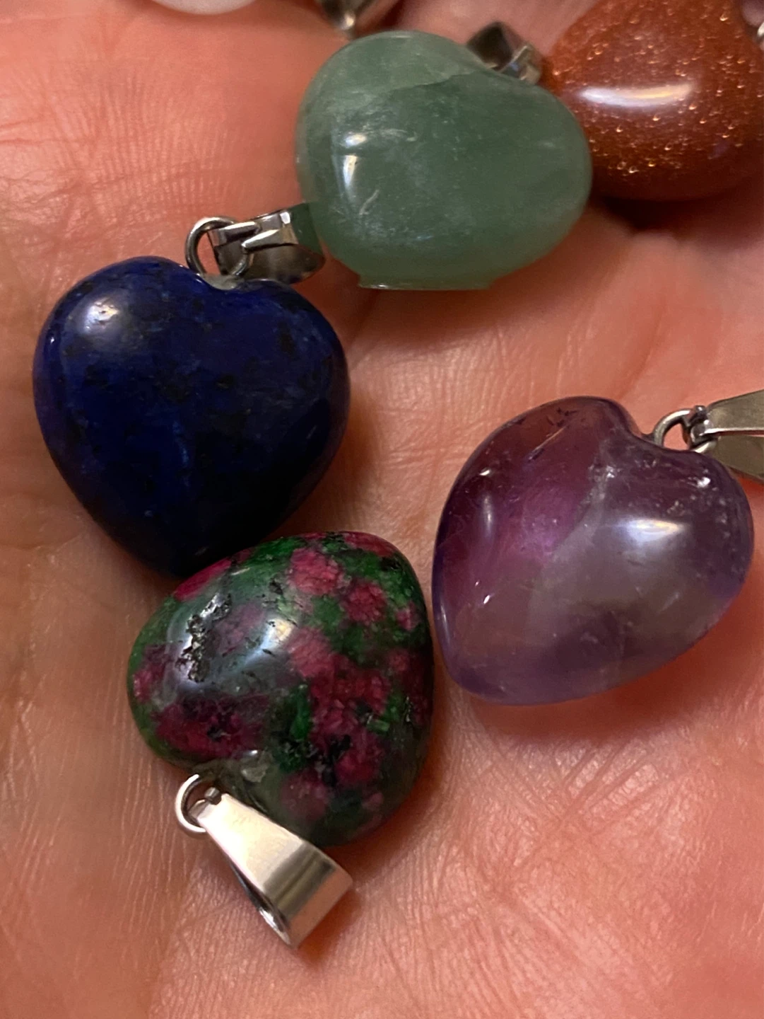 Assorted Heart Stone Pendants - photo 2