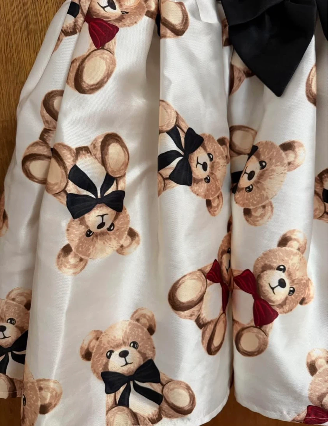 Girls Teddy Bear Dress with Bow - photo 3