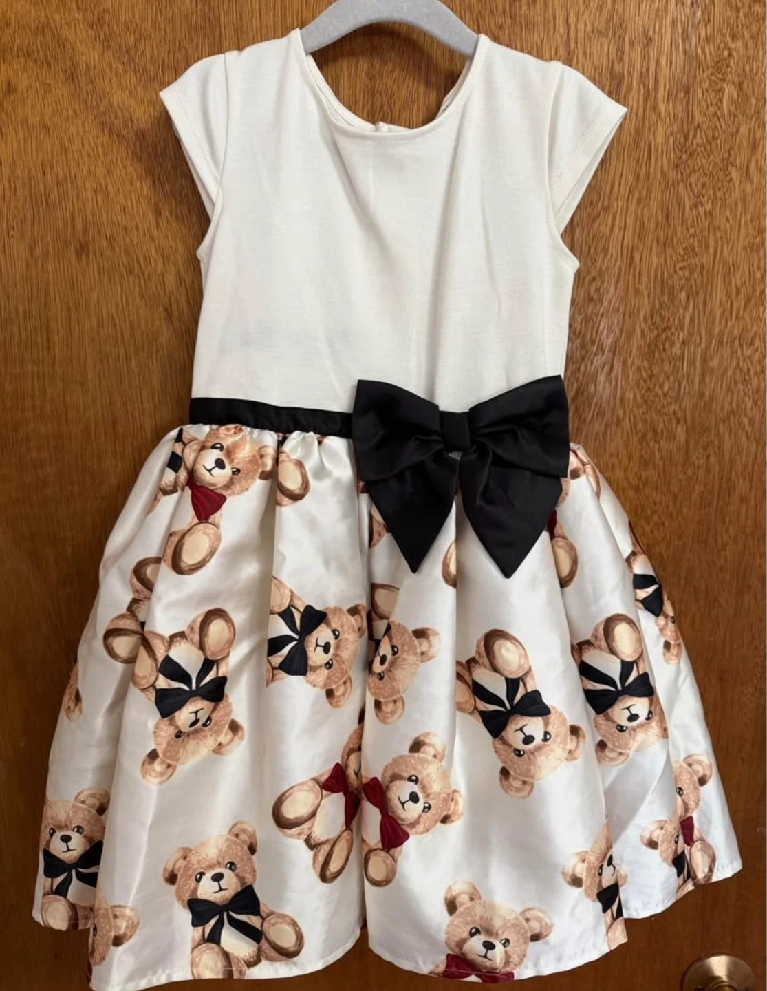 Girls Teddy Bear Dress with Bow