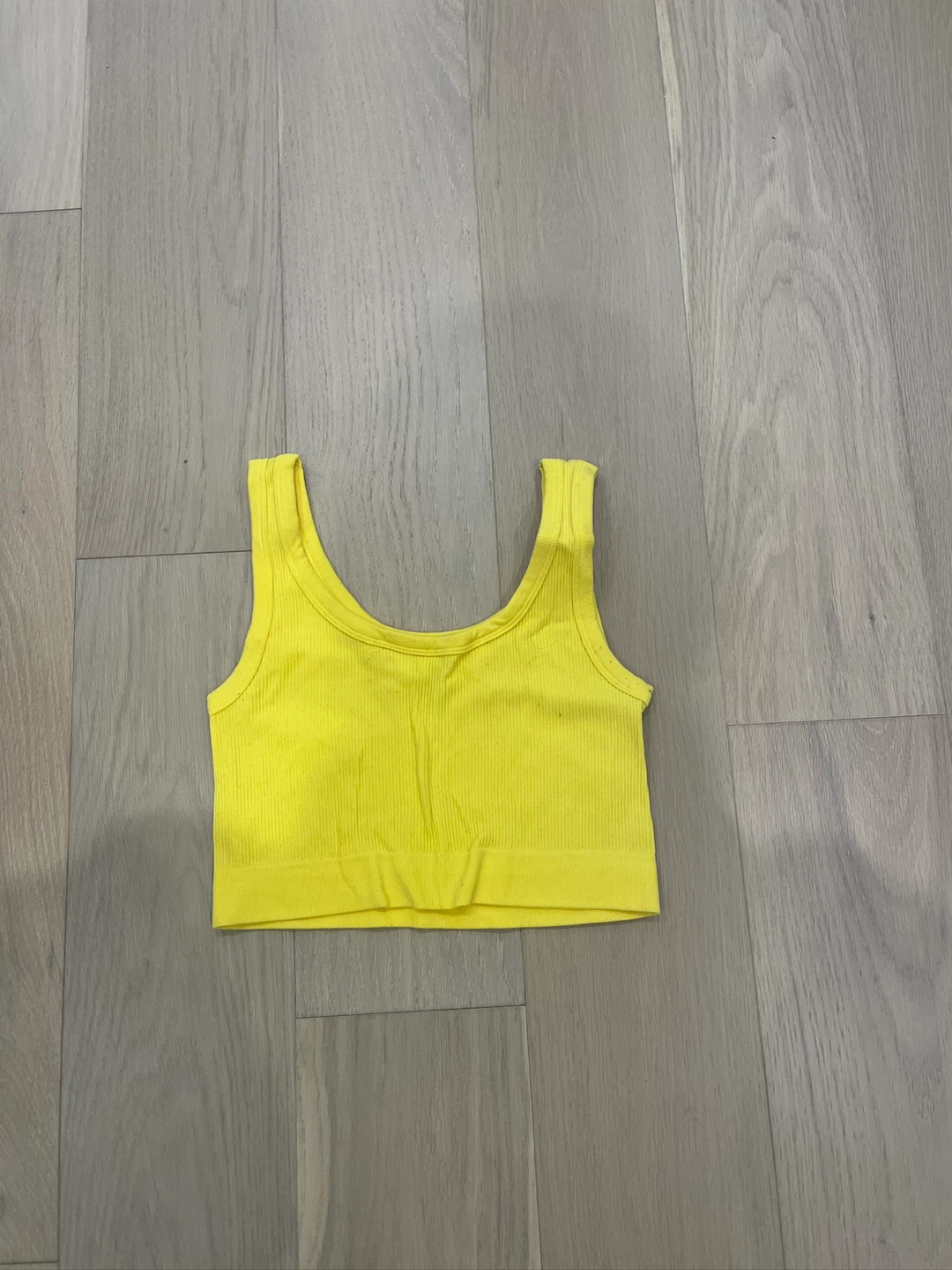Yellow crop top