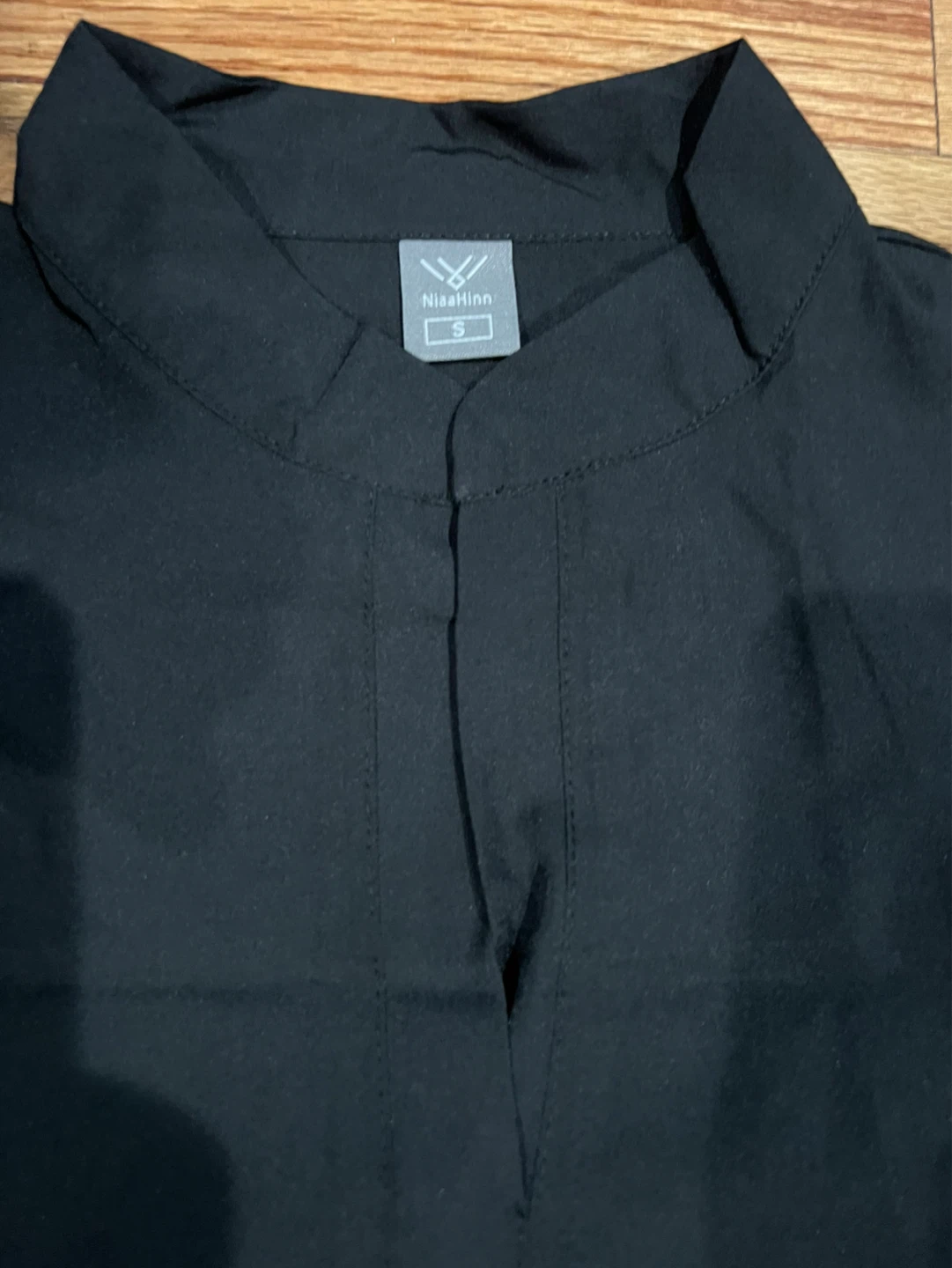 NiaaHinn Black Scrub Top and Pants Set - Size S - photo 3