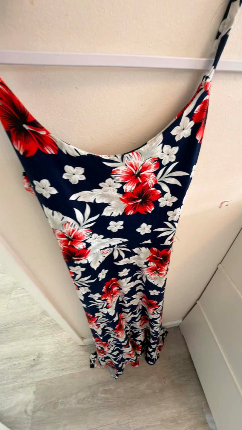 Navy Floral Midi Dress - photo 2