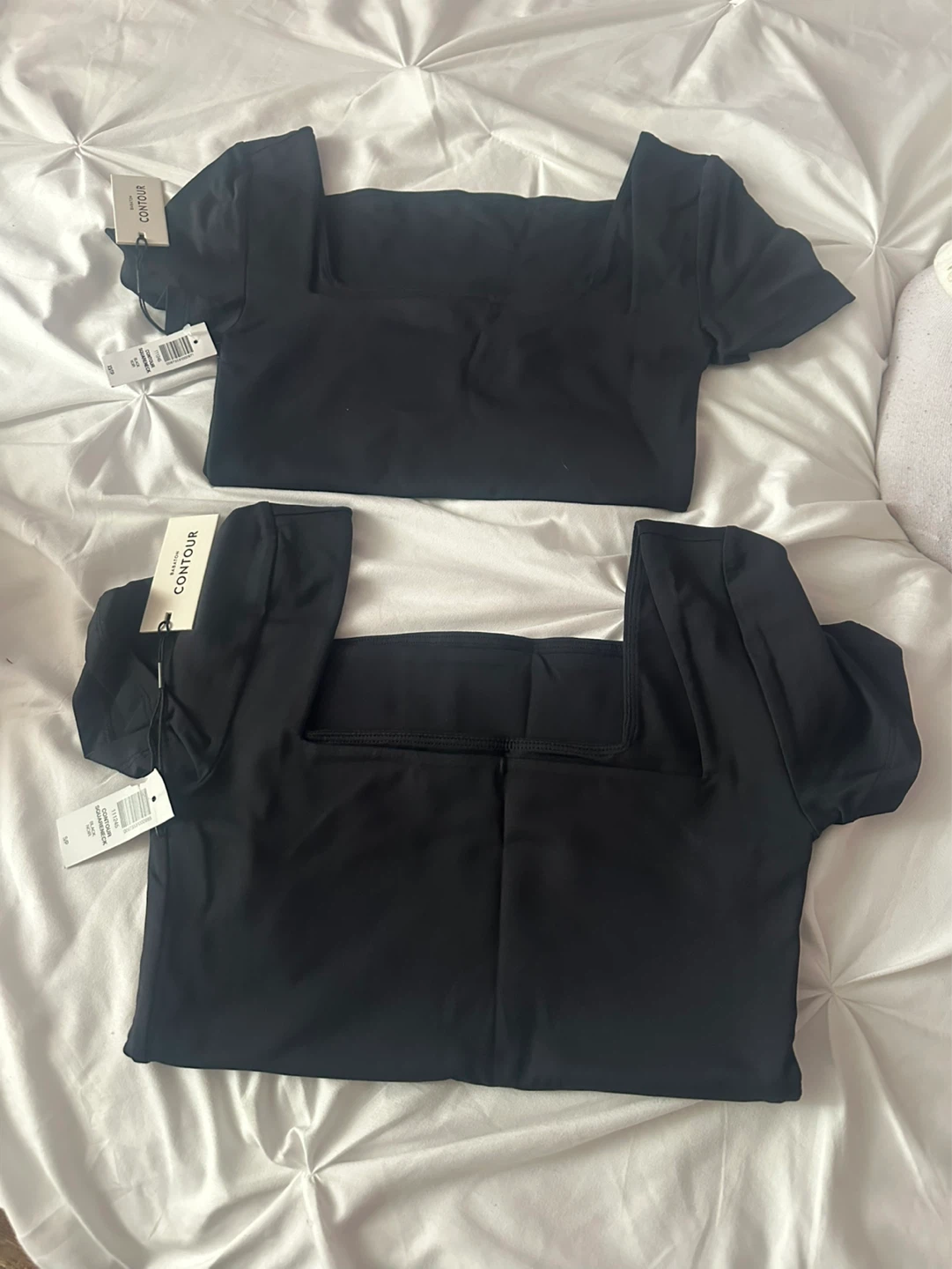 Artizia CONTOUR Black Square Neck Top