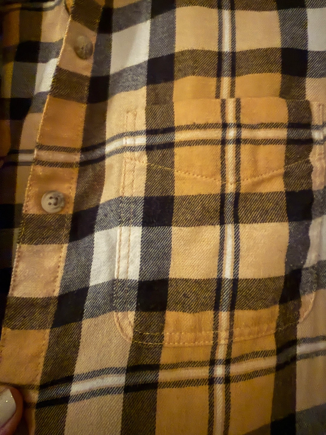 American Eagle Plaid Boyfriend Fit Flannel Shirt - Size M - photo 4