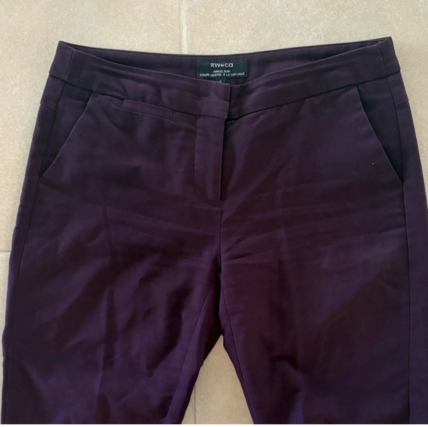 RW&CO. Women's Purple Flare Leg Pants Size Medium - photo 3