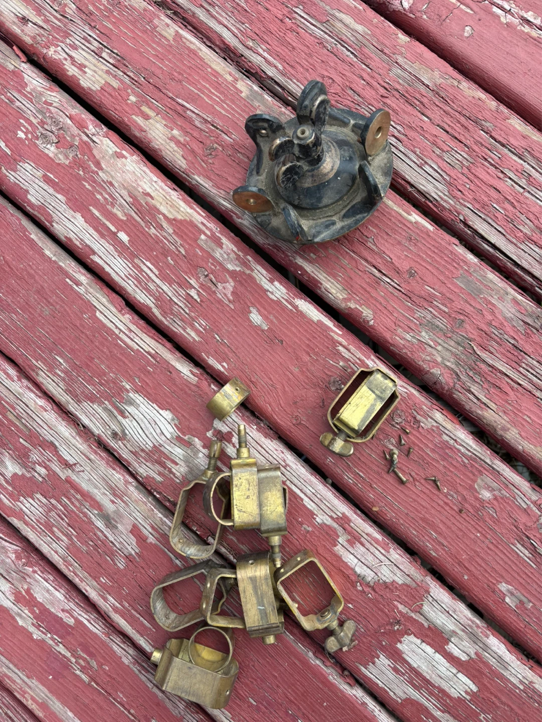 Antique Brass Scientific Instrument Parts - photo 5