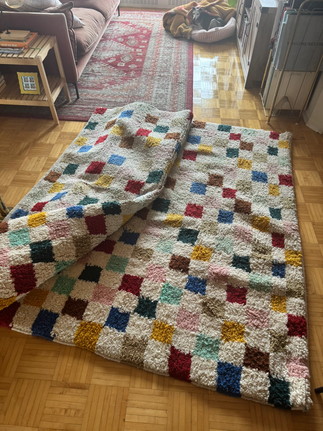 Checkerboard Plush Rug