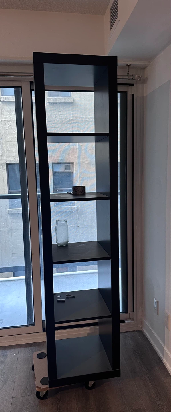 Moving sale- IKEA Black 5-Shelf Bookshelf