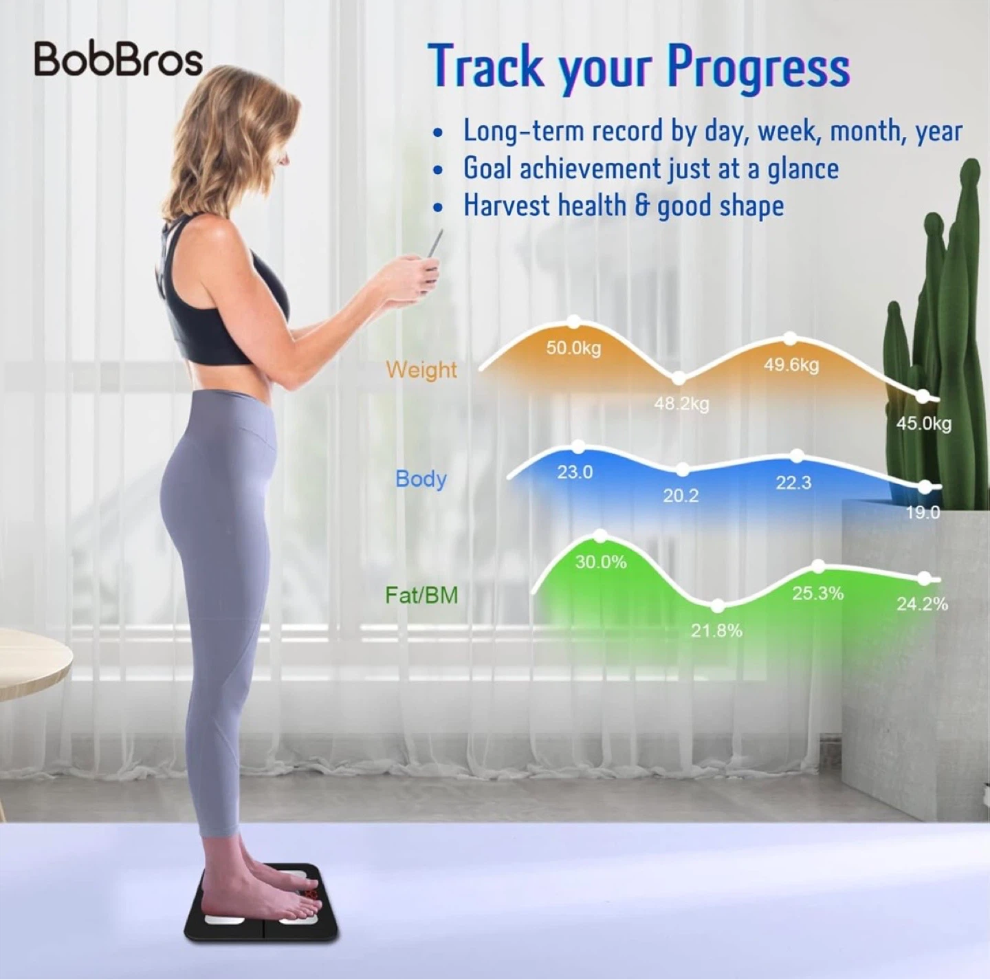 ⚖️ BobBros Smart Body Fat Scale - Bluetooth & App Sync - photo 3