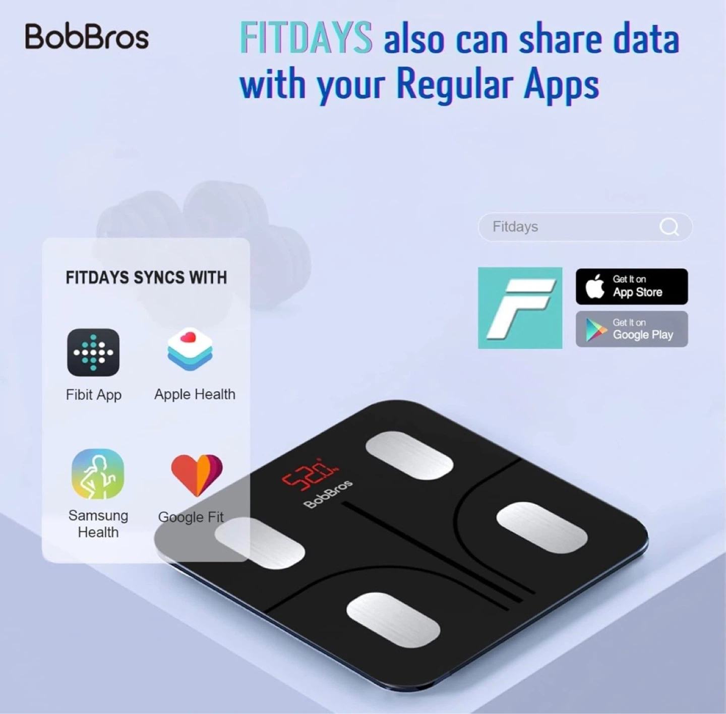 ⚖️ BobBros Smart Body Fat Scale - Bluetooth & App Sync - photo 2
