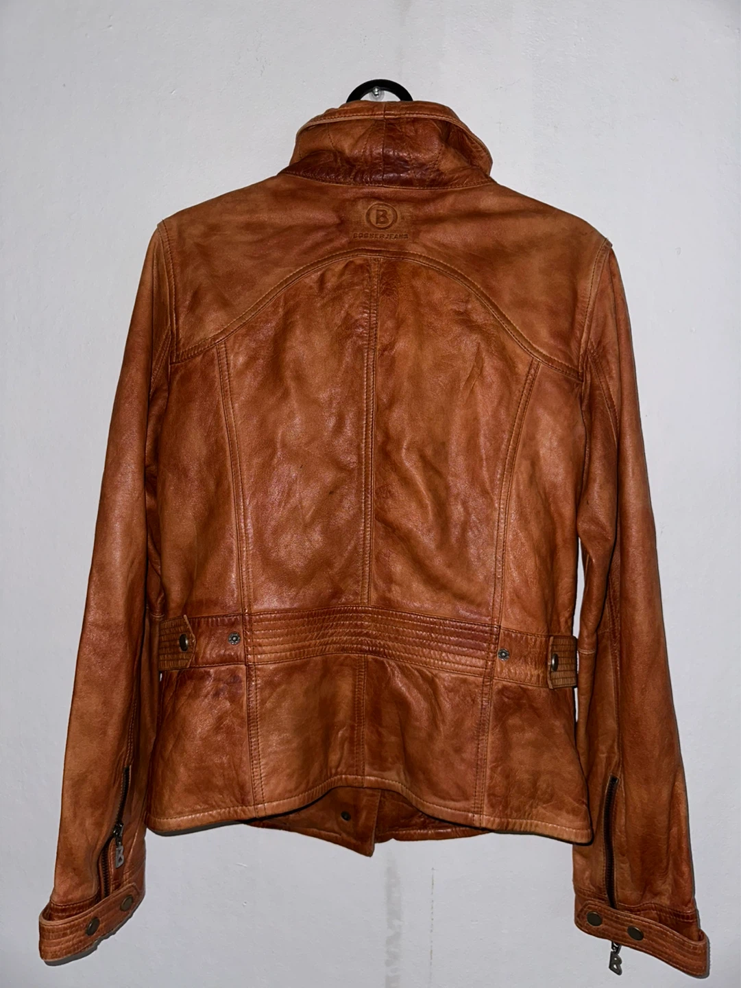 Bogner Jeans Brown Leather Jacket Size 34 - photo 3