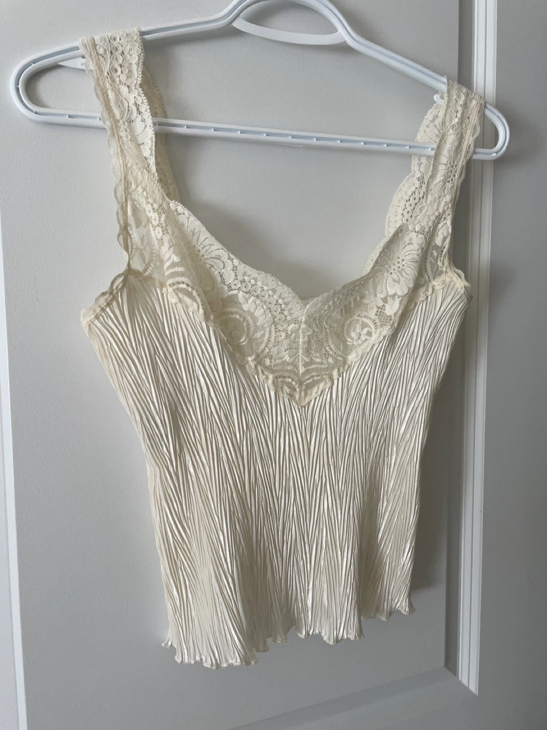 St. Michael by Marks & Spencer Cream Lace Trim Cami Top UK 10