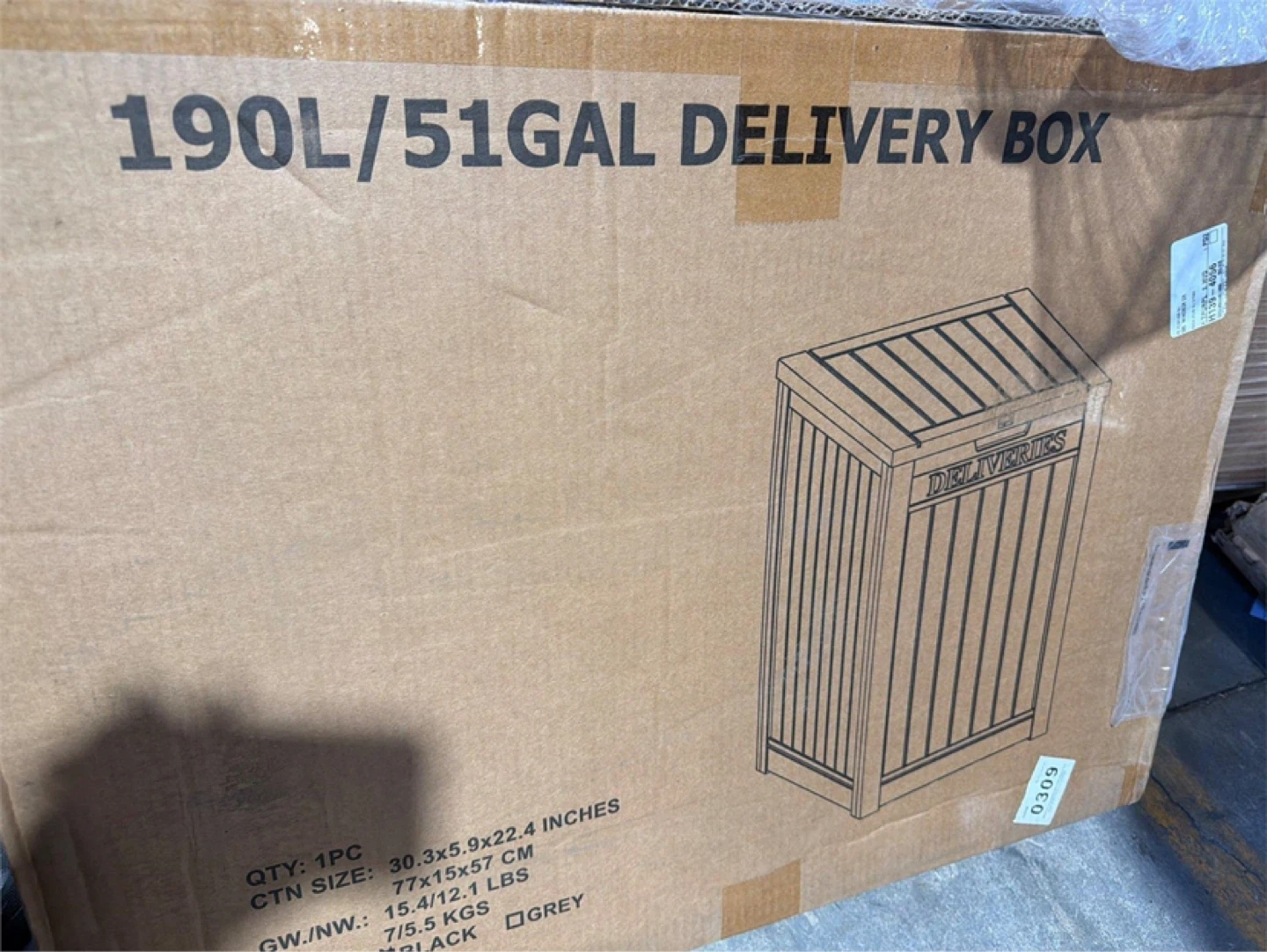 YITAHOME Resin Package Delivery Box 51 Gallon - photo 4