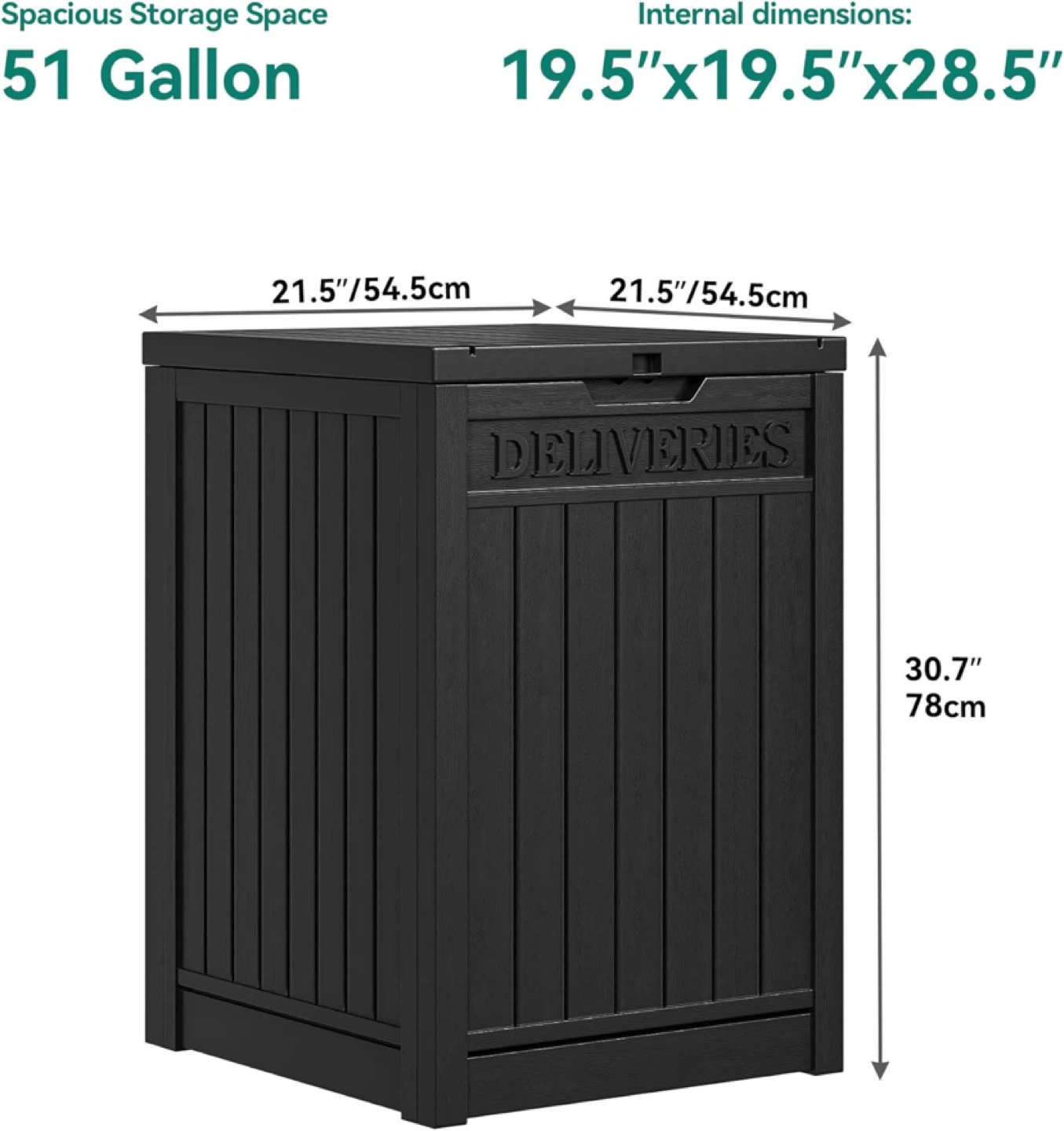 YITAHOME Resin Package Delivery Box 51 Gallon