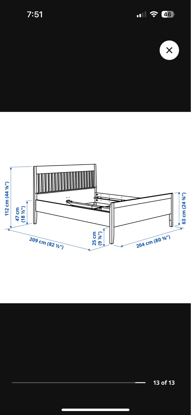 Ikea “Idanas” Bed frame (KING) - photo 3