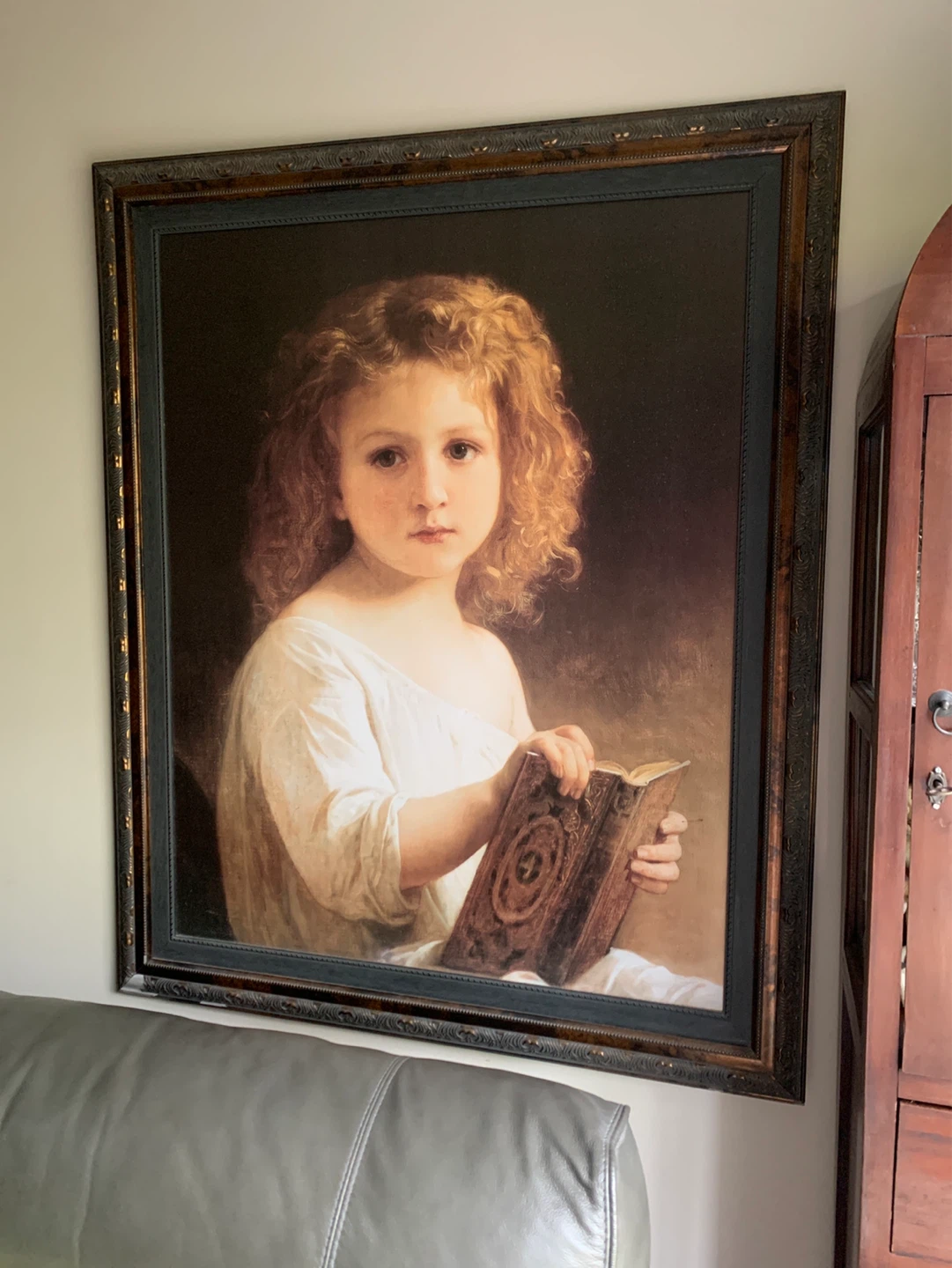 Large Framed (oil)Print (oil) of,,The Story  Book”by William