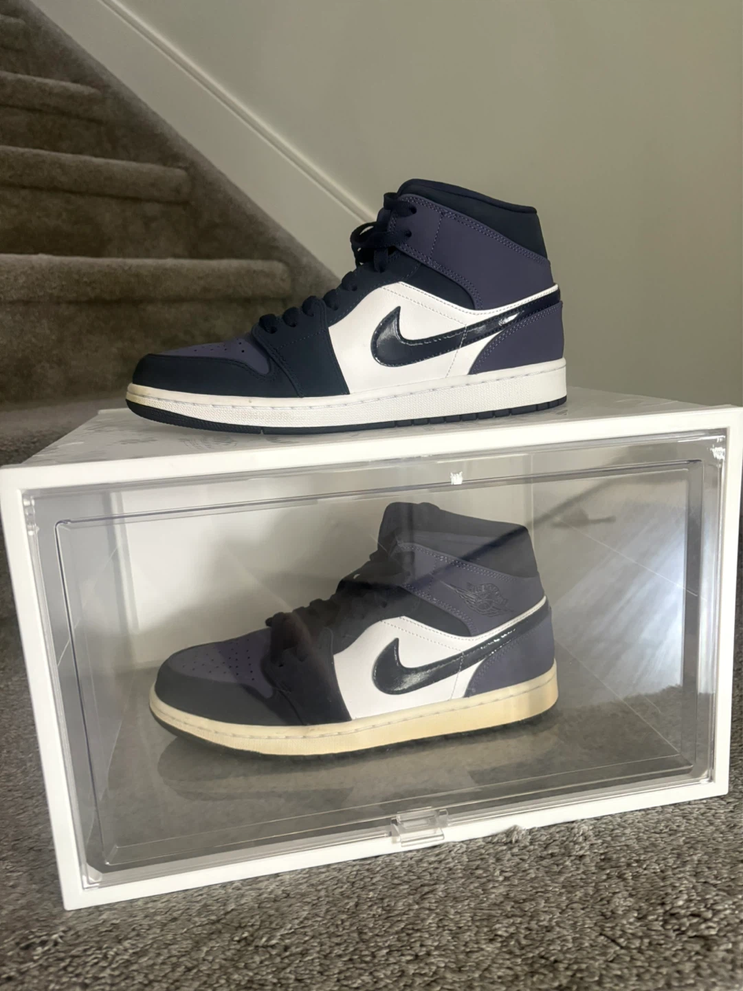 Jordan 1 Mid Obsidian Sanded Purple - photo 3