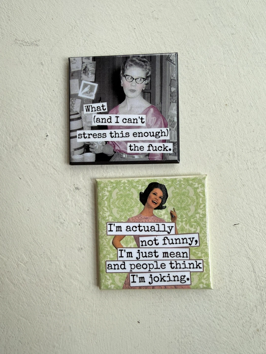 Funny square magnets