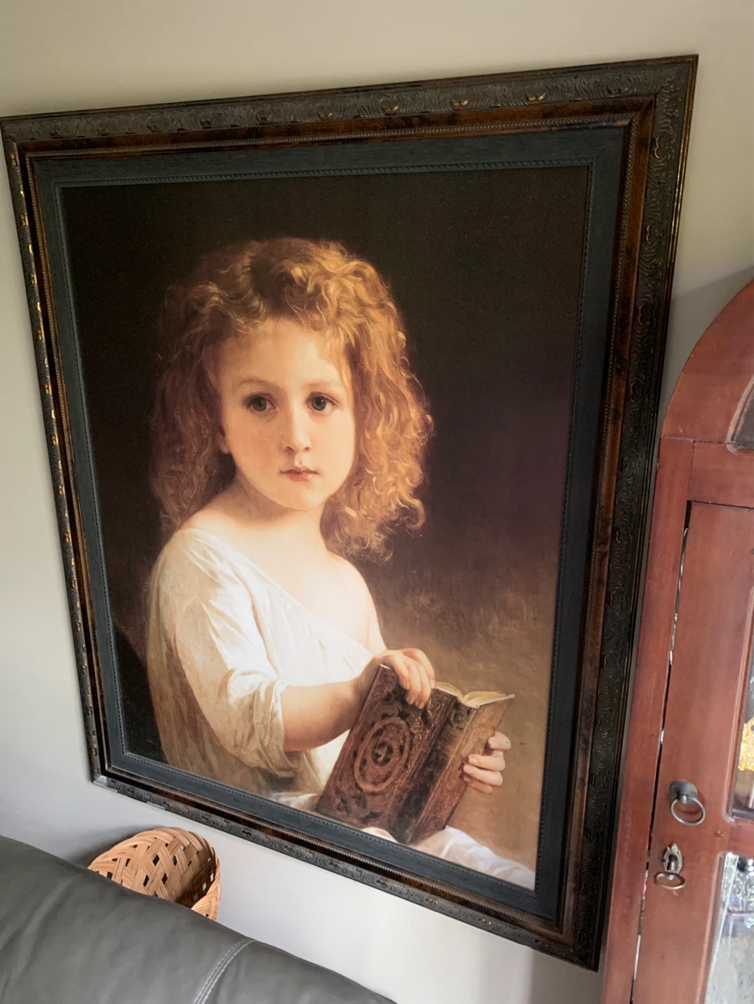 Large Framed (oil)Print (oil) of,,The Story  Book”by William - photo 4