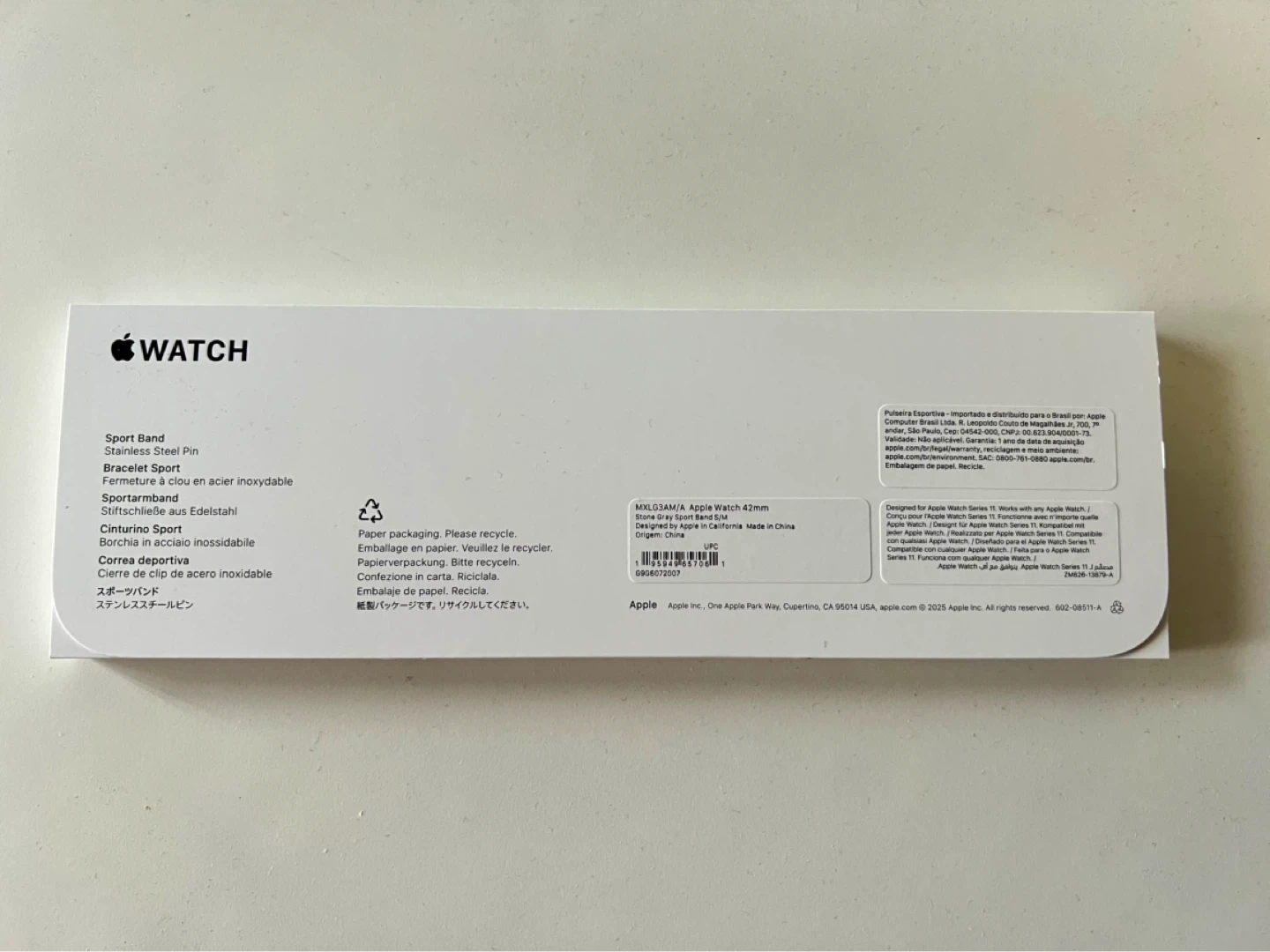 Brand New Apple Watch Sport Band 42 mm Stone Grey - photo 2
