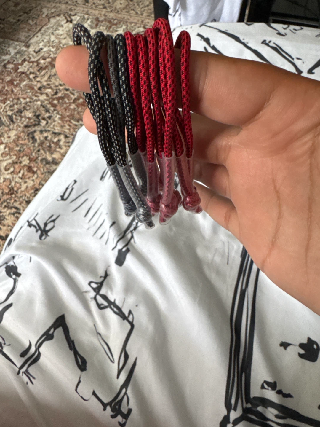 Zipper Pulls - Red and Black (Set of 8) - photo 2