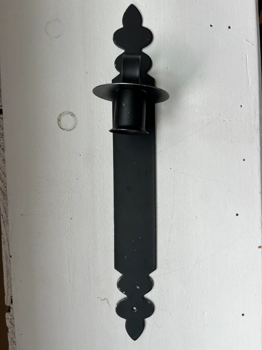 Black Metal Wall Sconce Candle Holder