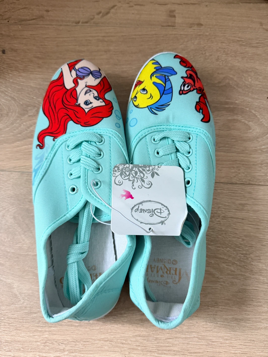 Disney The Little Mermaid Mint Character Lace-Up Sneakers