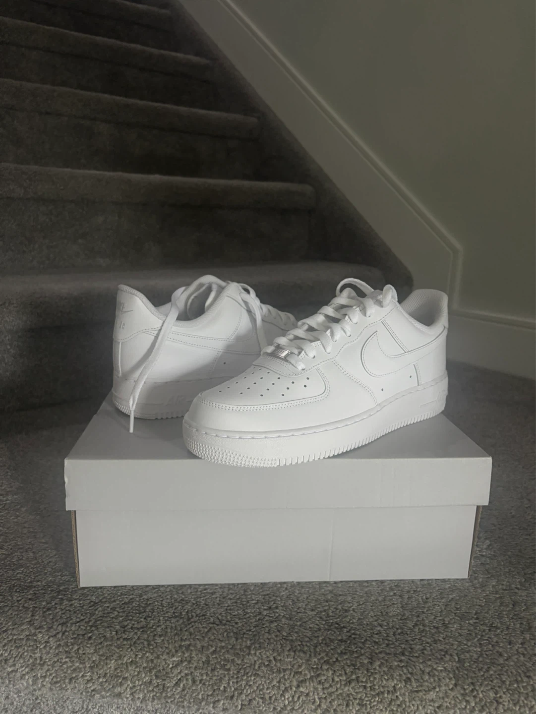 Nike Air Force 1 '07 White Sneakers - Size 10 - photo 2