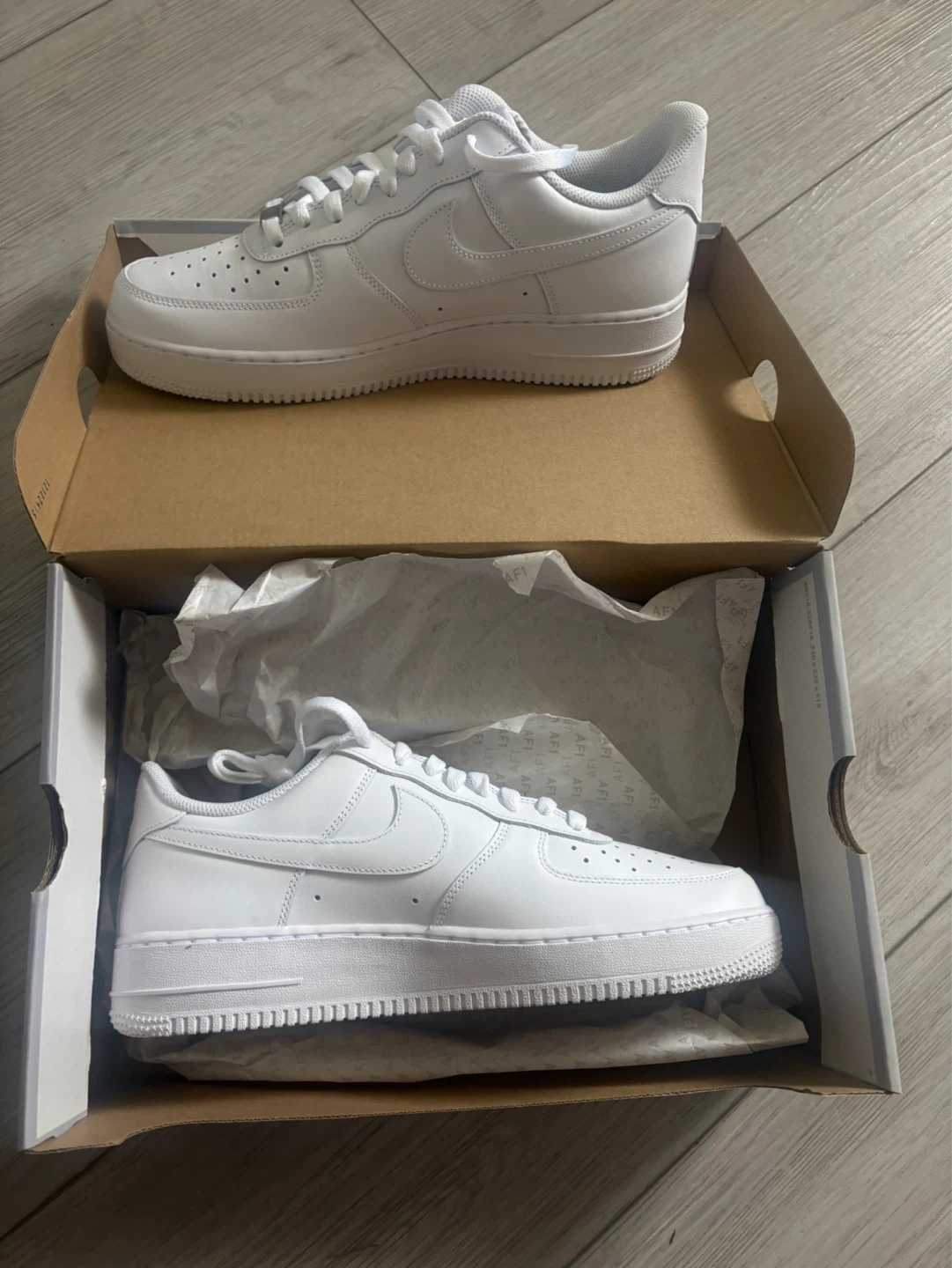 Nike Air Force 1 '07 White Sneakers - Size 10 - photo 4