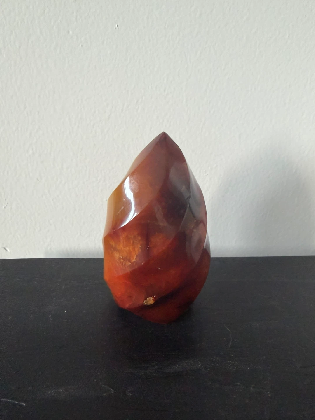 Carved Agate Crystal Flame