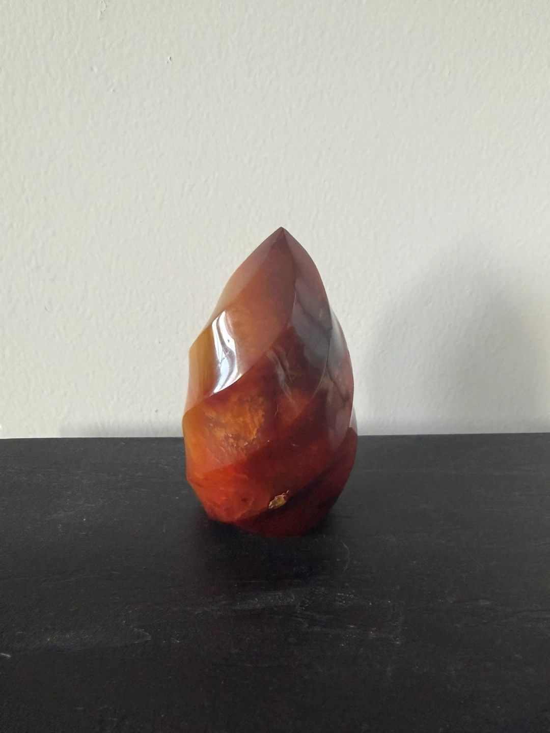 Carved Agate Crystal Flame - photo 3