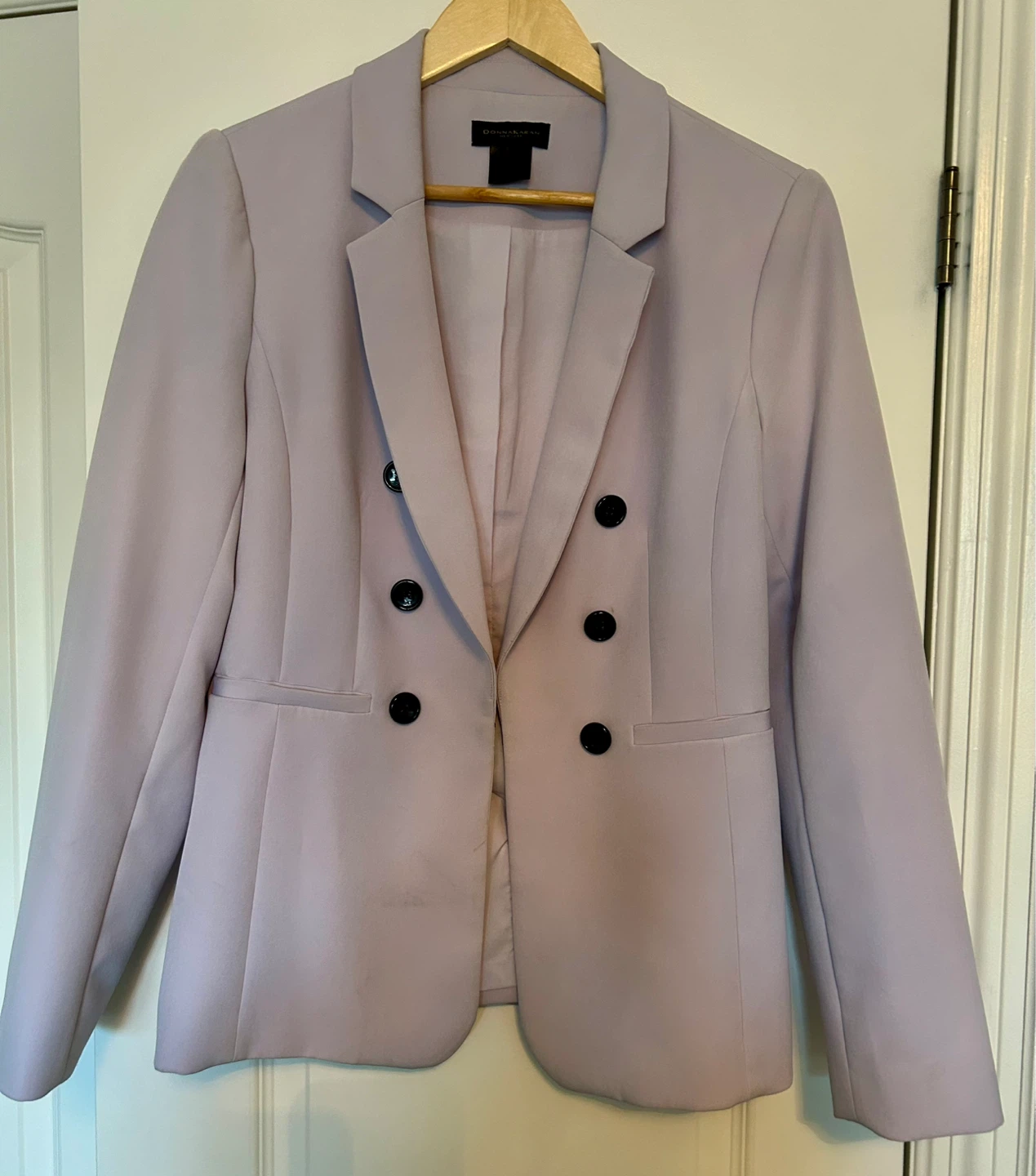 Donna Karan New York Lavender Double-Breasted Blazer