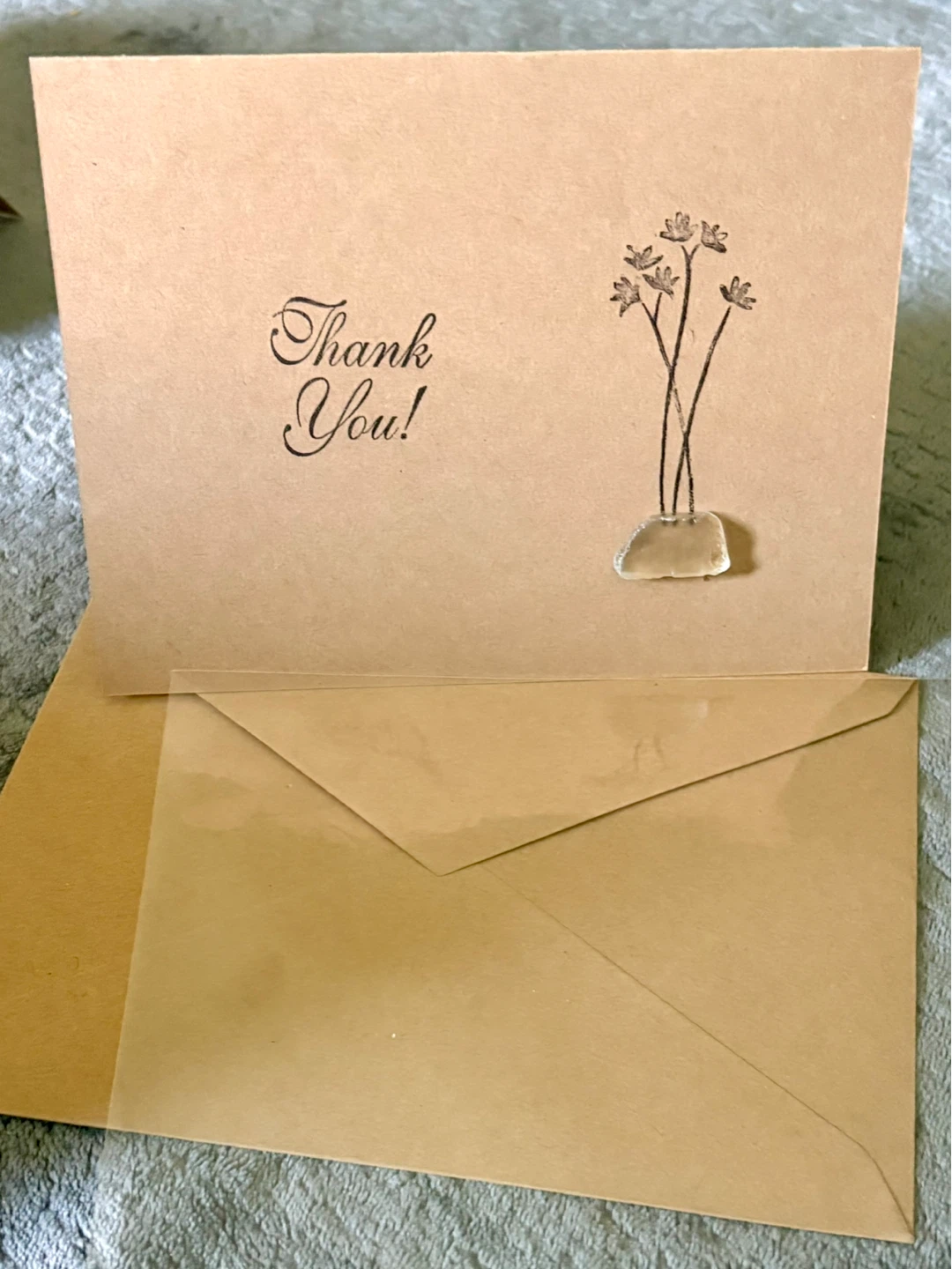 $20- 4pk SeaGlass Thank You Cards- Set #4 - photo 4