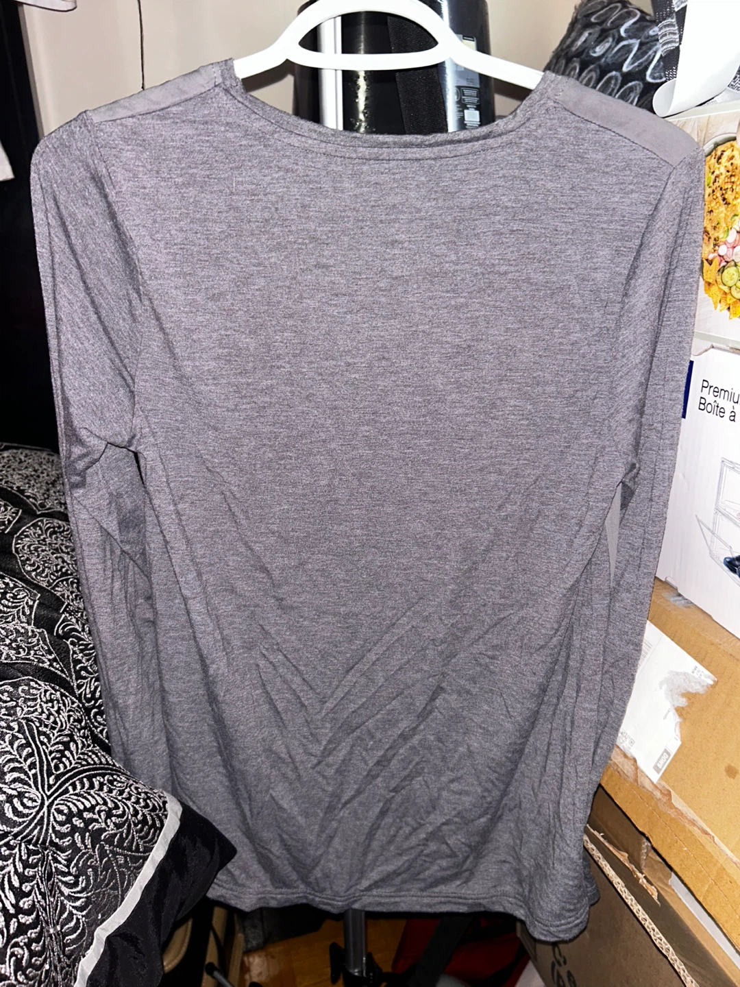 Grey Sequin Long Sleeve Shirt - XL - photo 2