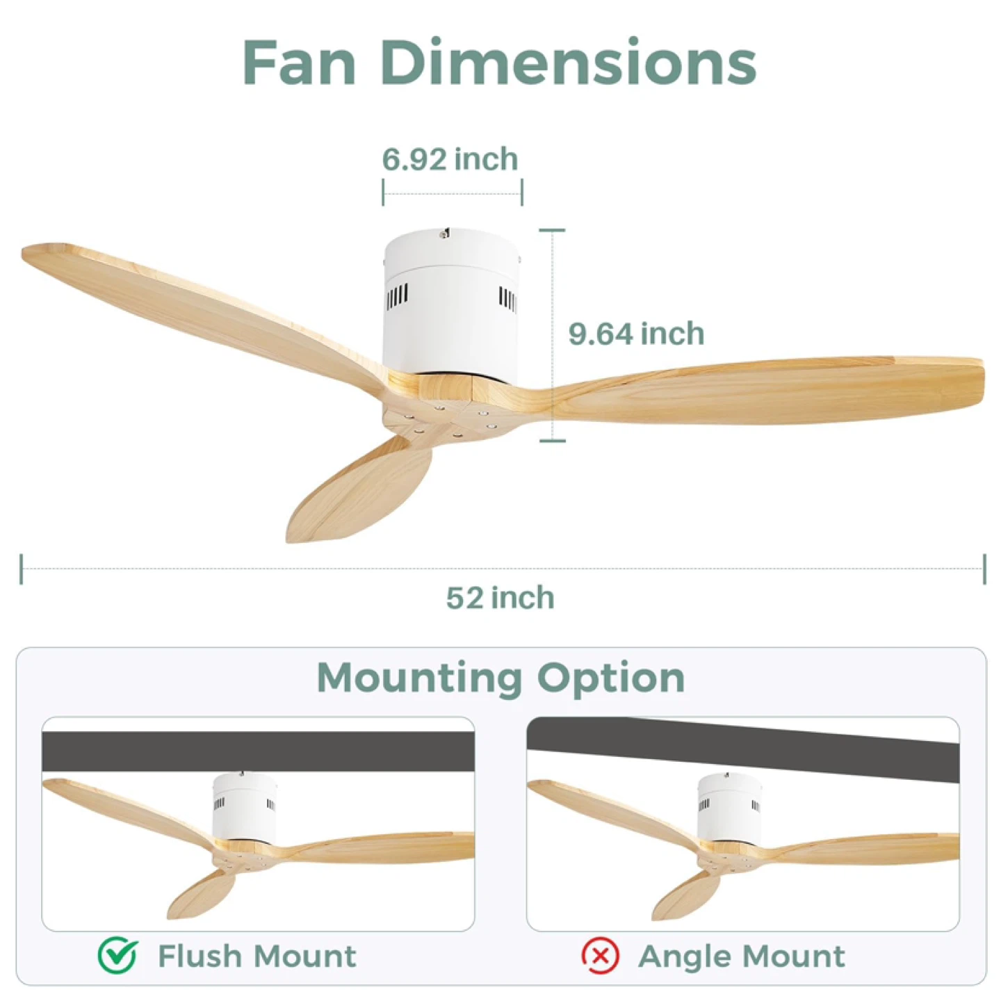 Sofucor 52 Inch Smart Ceiling Fan - photo 3