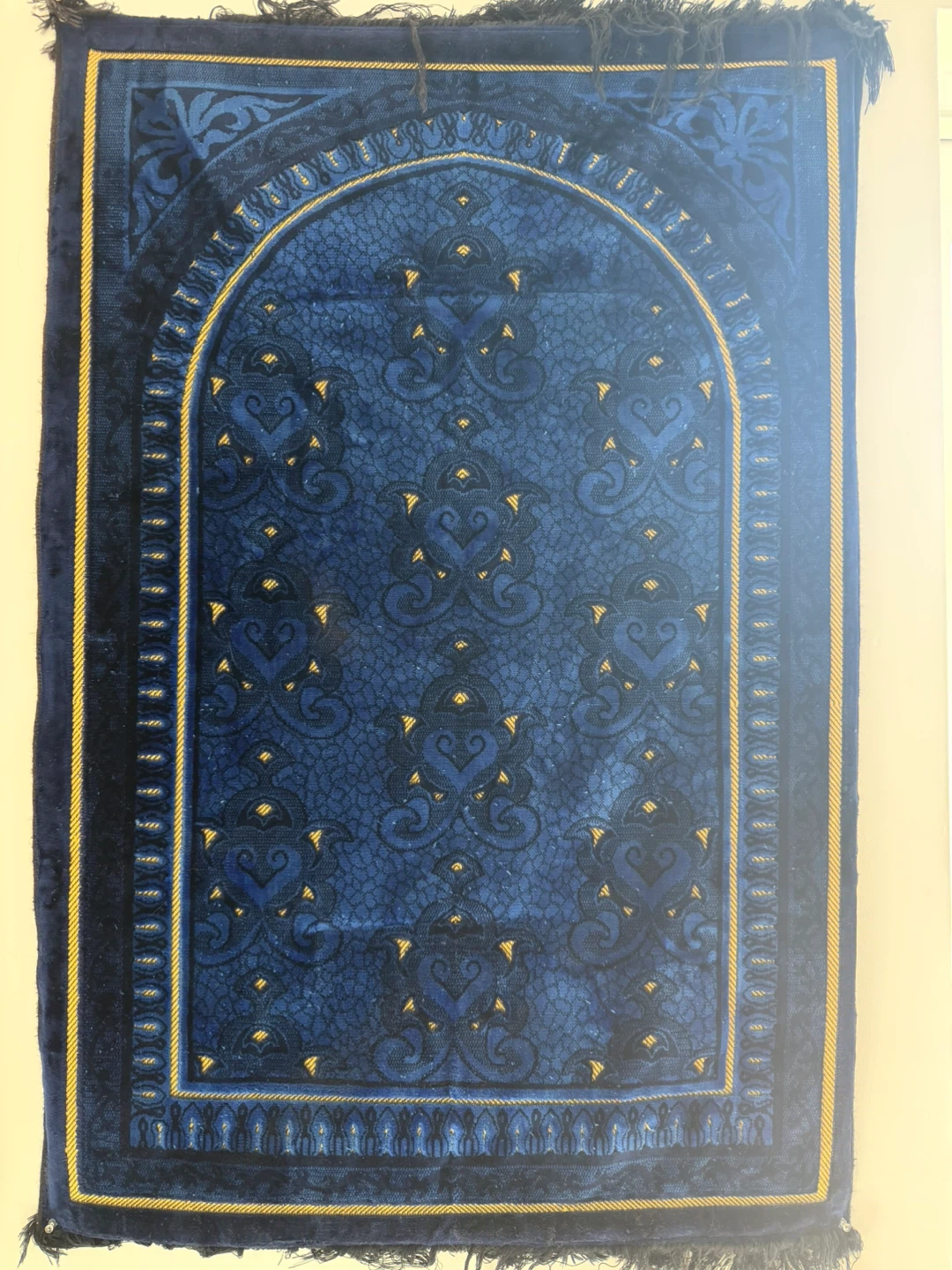 Blue Prayer Rug with Gold Trim - photo 2