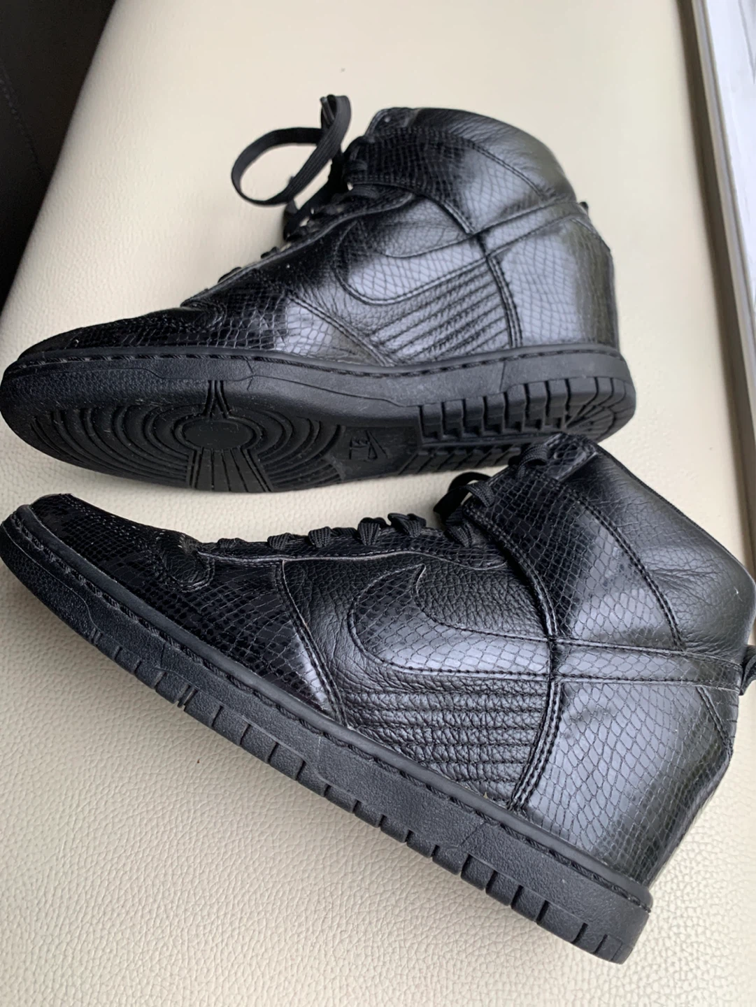 WOMEN’S Nike Dunk High "Suede Snake" Black High-Top Sneakers