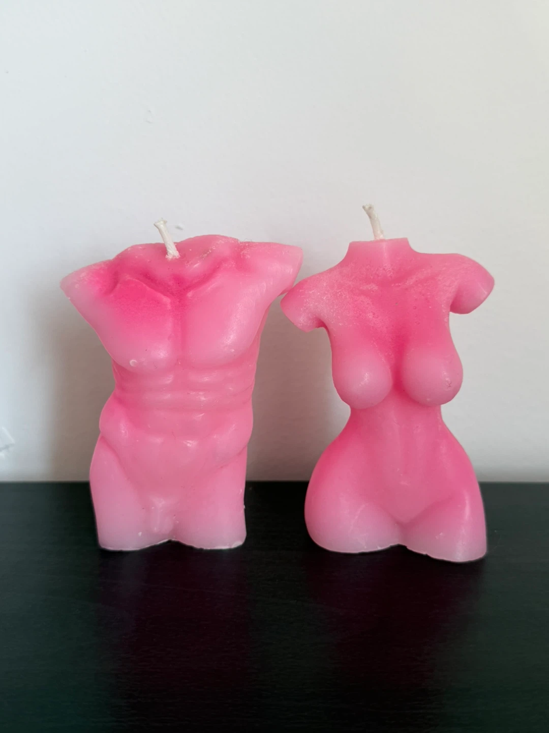 Pink Torso Candles - Set of 2