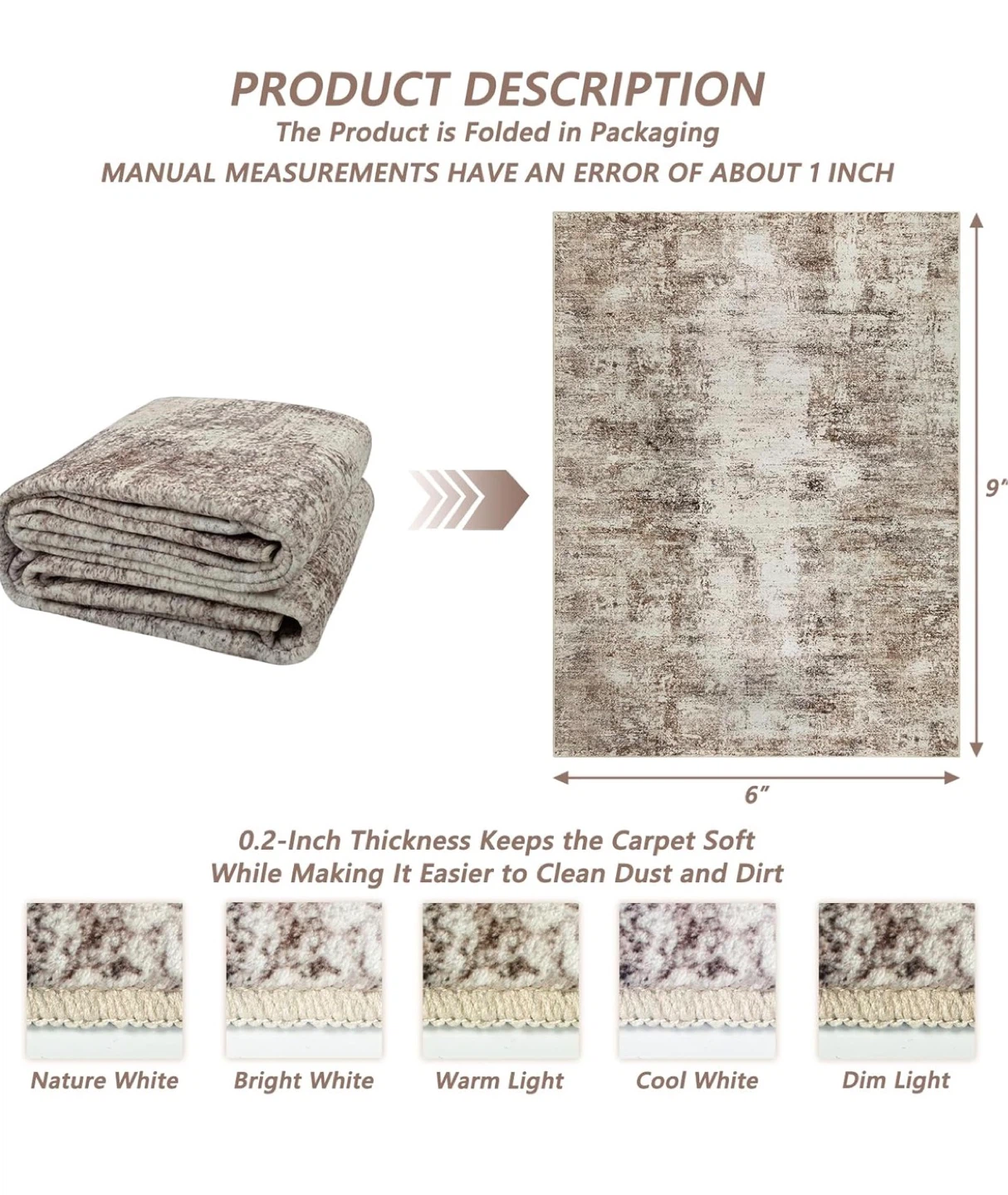 Distressed Abstract Area Rug - photo 2