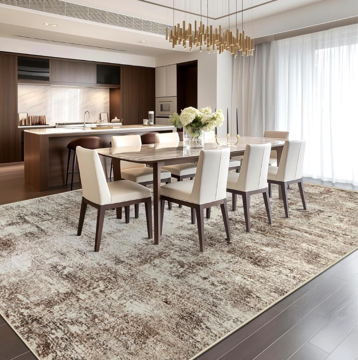 Distressed Abstract Area Rug - photo 4